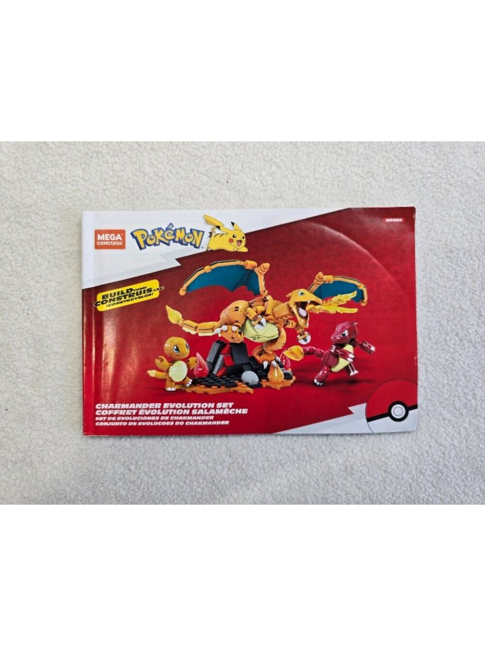 Mega Construx Pokemon Charmander Evolution Manual HFG06